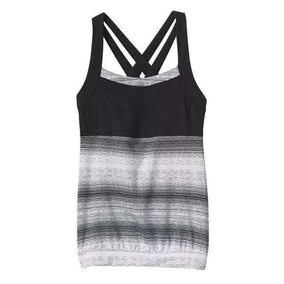 NWT Athleta Stride Crunch And Punch Tank Top Cross Strappy Back Coloblock Small - Picture 2 of 16